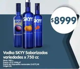 Supermercados Buenos Días Skyy vodka saborizados variedades oferta