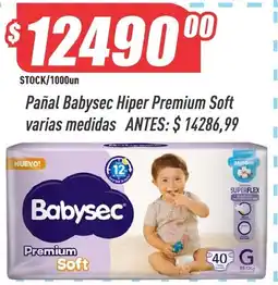 Supermercados Comodin Babysec pañal hiper premium soft oferta