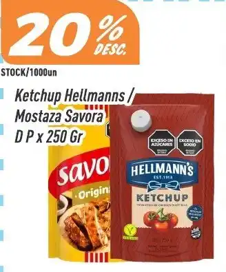 Supermercados Comodin Hellmann's ketchup mostaza savora oferta