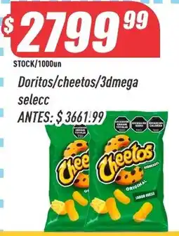 Supermercados Comodin Cheetos doritos/cheetos/3dmega selecc oferta