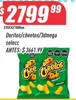 Supermercados Comodin Cheetos doritos/cheetos/3dmega selecc oferta