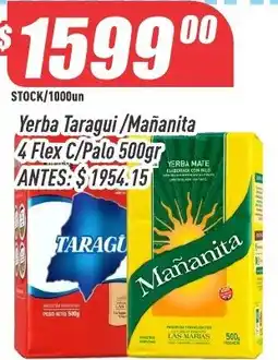 Supermercados Comodin Taragui yerba mate 4 flex c/palo oferta