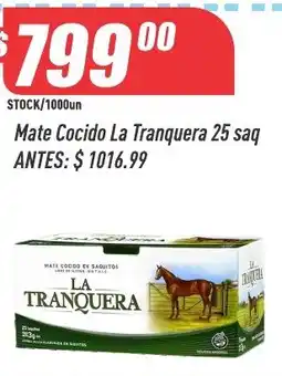 Supermercados Comodin La tranquera mate cocido en saquitos oferta