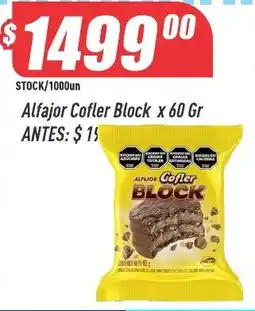 Supermercados Comodin Cofler alfajor block oferta