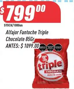 Supermercados Comodin Fan to cre alfajor fantoche triple chocolate oferta