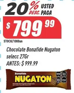 Supermercados Comodin Bonafide nugaton chocolate selecc oferta