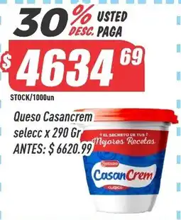 Supermercados Comodin Casancrem queso selecc oferta