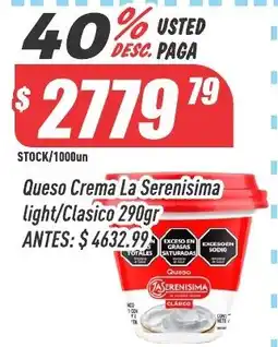 Supermercados Comodin La serenisima queso crema light/clasico oferta