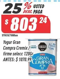 Supermercados Comodin Yogur Gran Compra Cremix firme selecc oferta