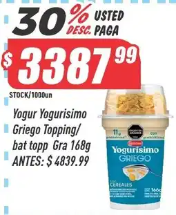 Supermercados Comodin Yogurisimo yogur griego topping oferta