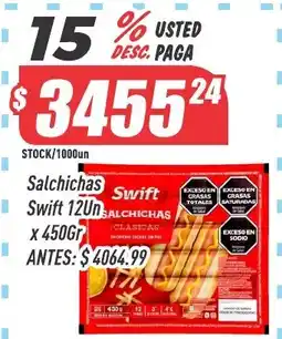 Supermercados Comodin Swift salchichas oferta
