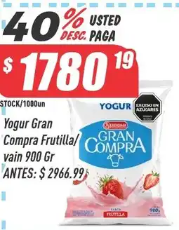 Supermercados Comodin Yogur Gran Compra Frutilla oferta