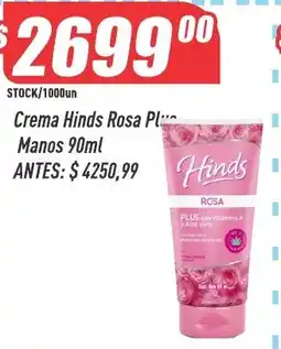 Supermercados Comodin Hinds crema manos rosa plus oferta