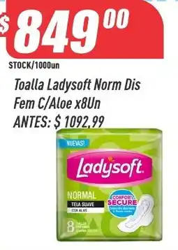 Supermercados Comodin Ladysoft toalla norm dis fem c oferta