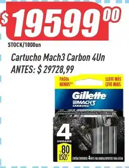 Supermercados Comodin Gillette cartucho mach3 carbon oferta