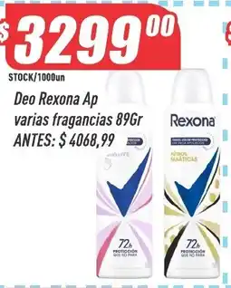 Supermercados Comodin Rexona deo varias fragancias oferta