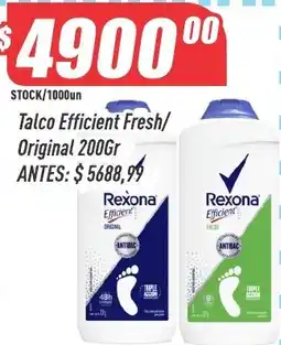 Supermercados Comodin Rexona talco efficient fresh/ original oferta