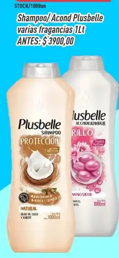 Supermercados Comodin Plusbelle shampoo y acondicionador oferta