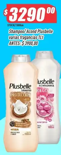Supermercados Comodin Plusbelle shampoo y acondicionador oferta