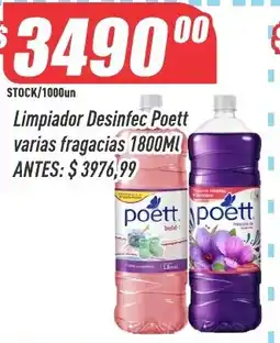 Supermercados Comodin Poett limpiador desinfectante varias fragancias oferta