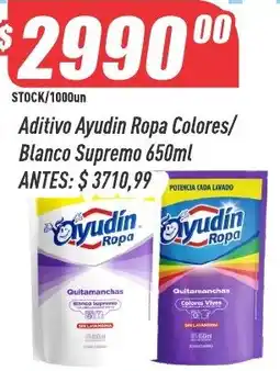 Supermercados Comodin Ayudin Ropa Aditivo Colores/Blanco Supremo oferta