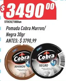 Supermercados Comodin Cobra pomada marron negro oferta