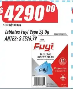 Supermercados Comodin Fuyi tabletas insecticidas oferta