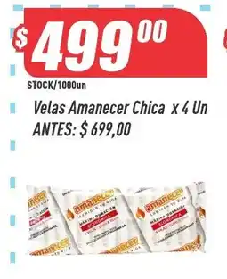 Supermercados Comodin Amanecer chica velas oferta