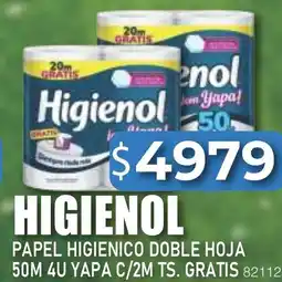 Masivos Higienol papel higienico doble hoja oferta