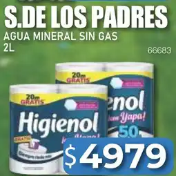 Masivos Higienol agua mineral sin gas oferta