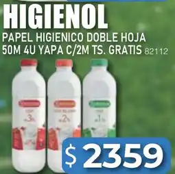 Masivos Higienol papel higienico doble hoja oferta