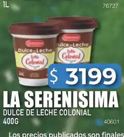 Masivos La serenisima dulce de leche colonial oferta