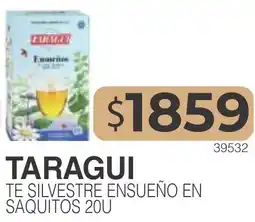 Masivos Taragui te silvestre ensueño en saquitos 20u oferta