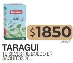 Masivos Taragui te silvestre boldo en saquitos 20u oferta