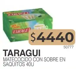 Masivos Taragui mate cocido con sobre en saquitos oferta