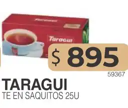 Masivos Taragui te en saquitos 25u oferta