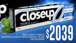 Supermercados Yaguar Close up dentifrico triple hortelá oferta