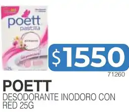 Masivos Poett desodorante inodoro con red oferta