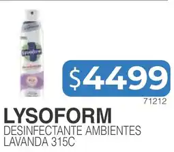 Masivos Lysoform desinfectante ambientes lavanda 315c oferta