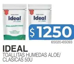 Masivos Ideal toallitas humedas aloe/ clasicas oferta
