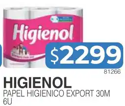 Masivos Higienol papel higienico export oferta