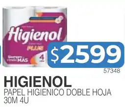 Masivos Higienol papel higienico doble hoja oferta