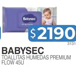 Masivos Babysec toallitas humedas premium flow oferta