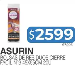 Masivos Asurin bolsas de residuos cierre facil n°3 oferta