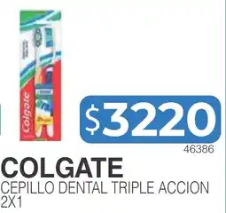 Masivos Colgate cepillo dental triple accion 2x1 oferta
