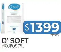 Masivos Q' soft hisopos 75u oferta