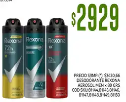 Supermercados Yaguar Rexona desodorante aerosol men oferta