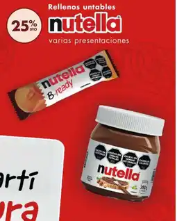 Disco Nutella rellenos untables varias presentaciones oferta