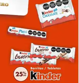 Disco Kinder barritas / tabletas oferta