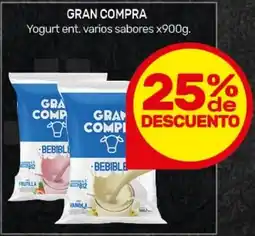 Nini Mayorista Gran compra yogurt ent. varios sabores oferta